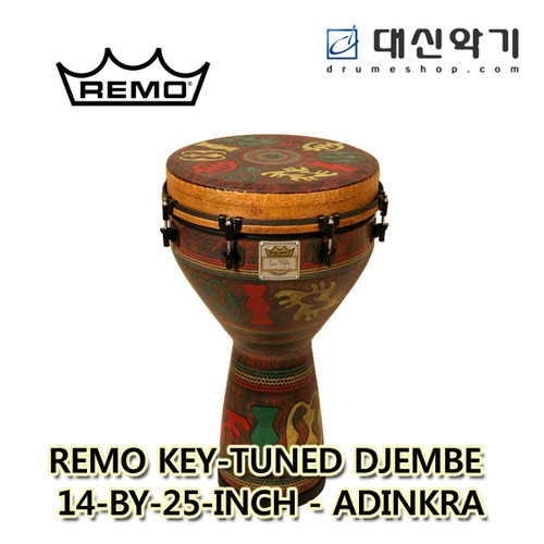 [REMO] 레모 Key-Tuned D 젬베 14-by-25-Inch - 아딘크라
